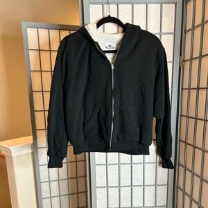 Hollister Black Sherpa-Lined Hoodie